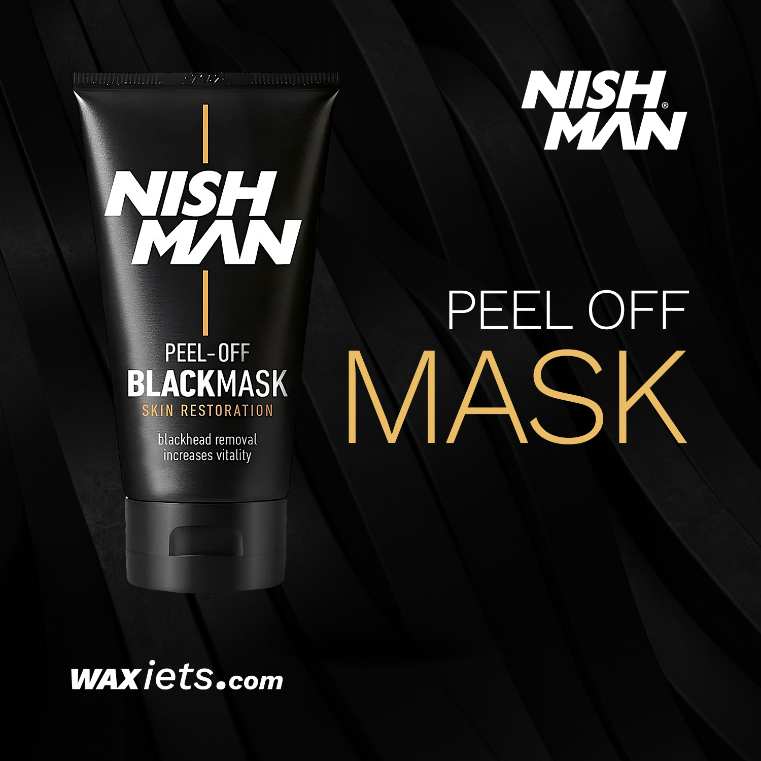 PEEL-OFF Mask NISH MAN Black, Gold en Silver