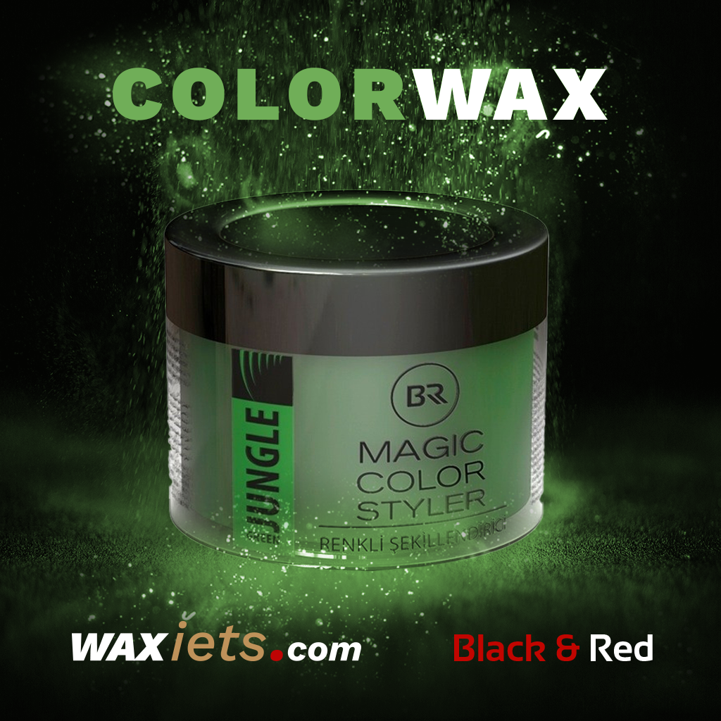 Color Hair Wax Jungle Green – Black & Red