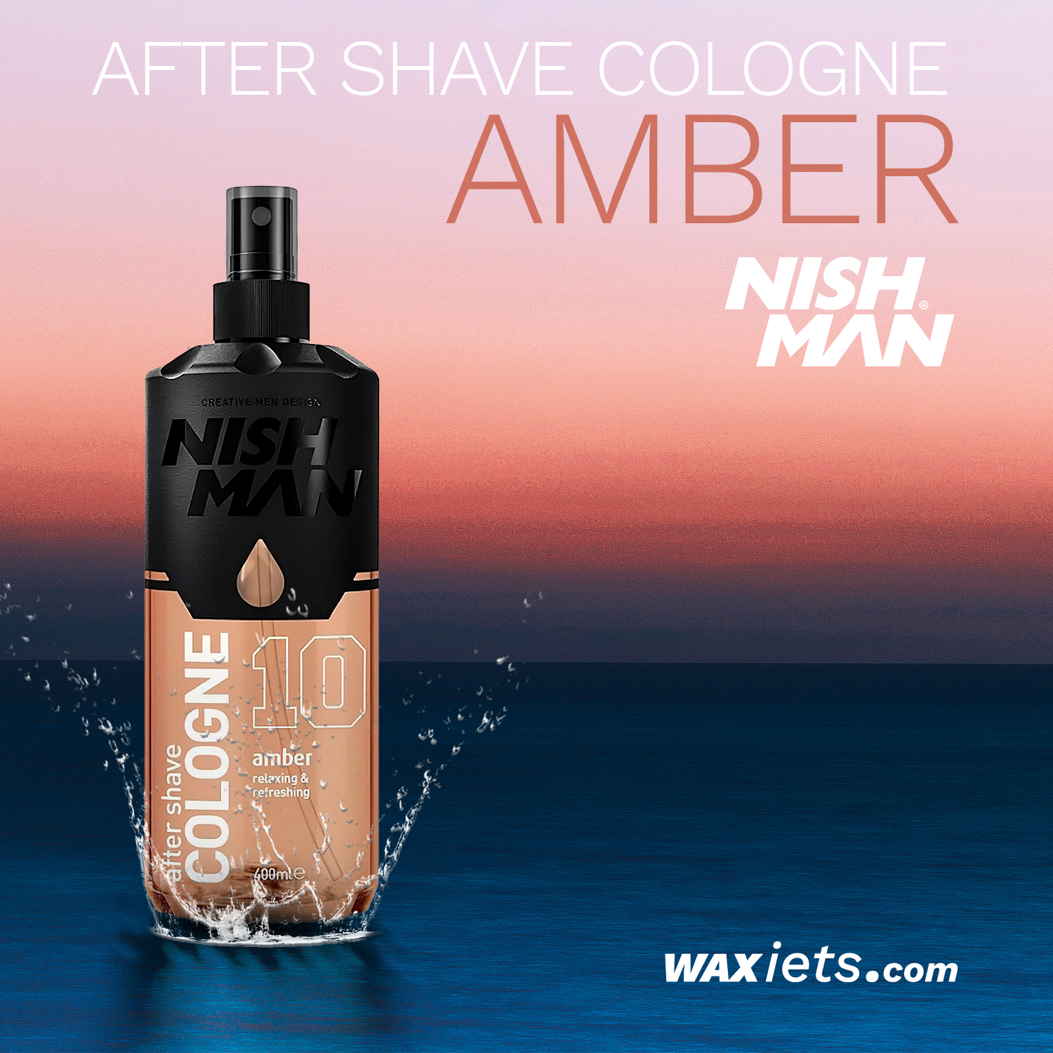NISH MAN – After Shave Cologne Amber 10 – 400ml