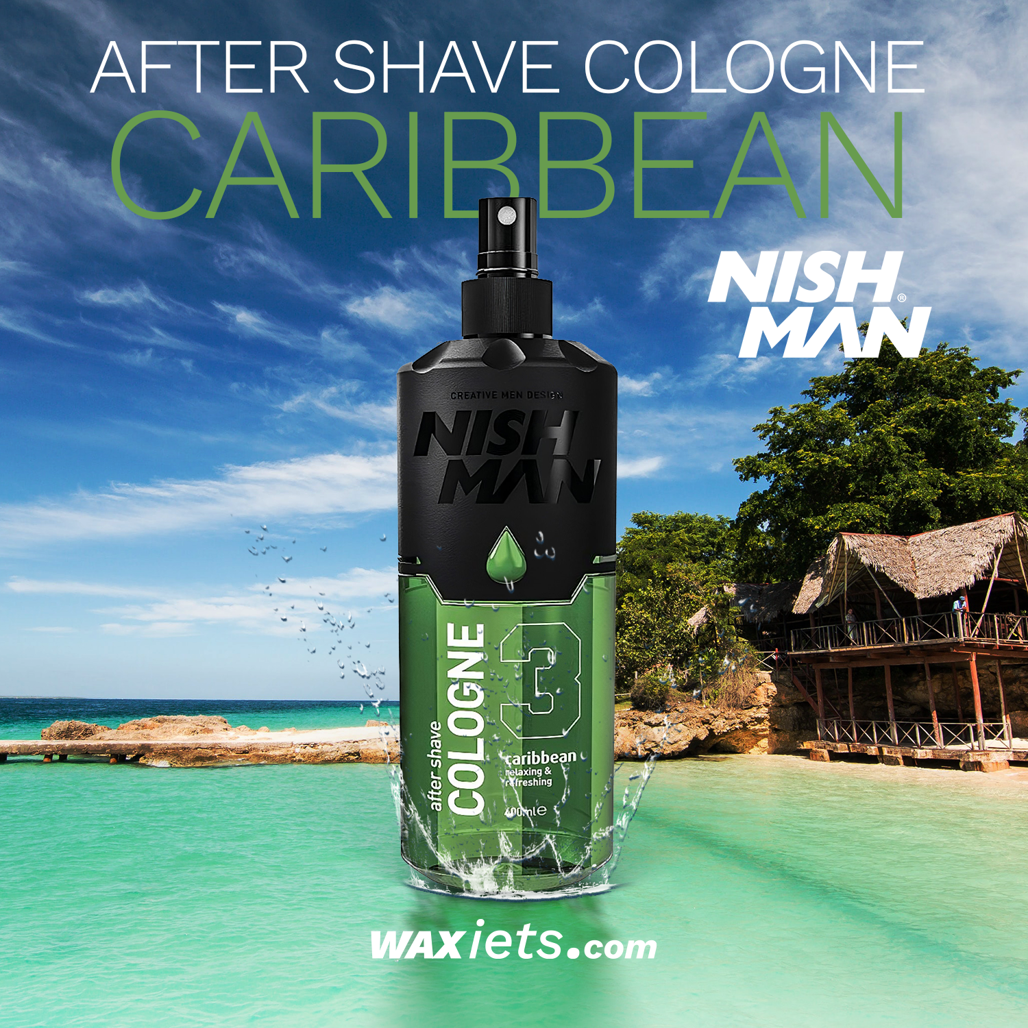 NISH MAN – After Shave Cologne Caribbean 3 – 400ml