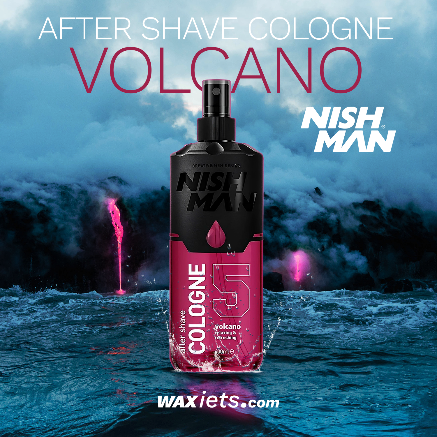 NISH MAN – After Shave Cologne Volcano 5 – 400ml