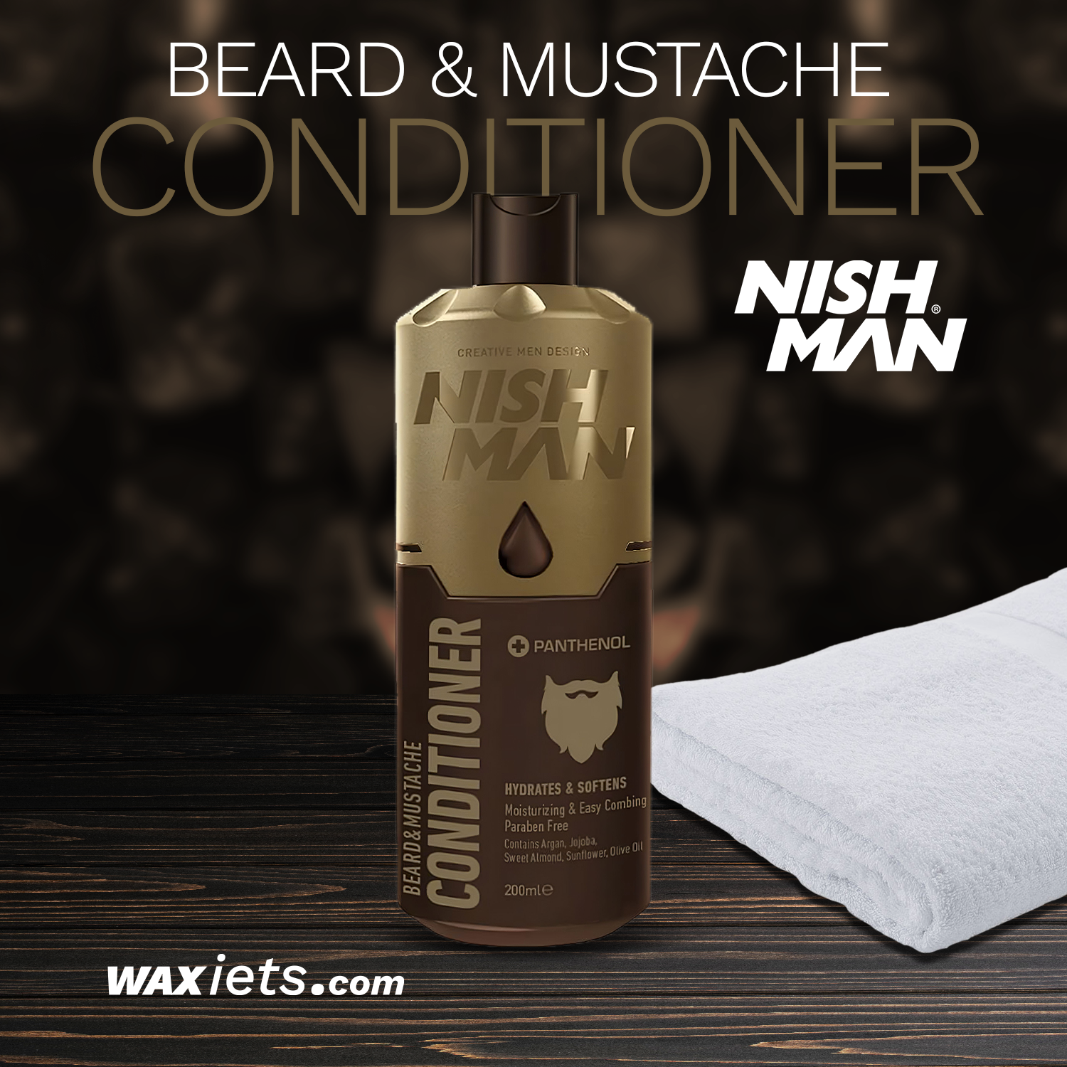 NISH MAN – Beard & Mustache Cream Conditioner – 200ml