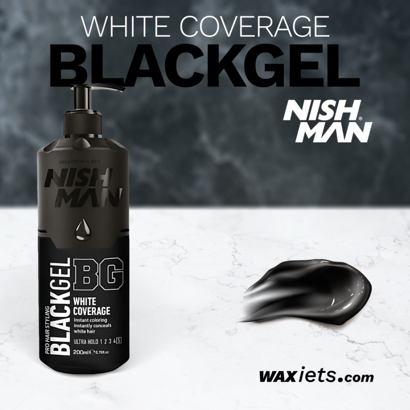 NISH MAN – Pro Hair Styling Black Gel – 200ml