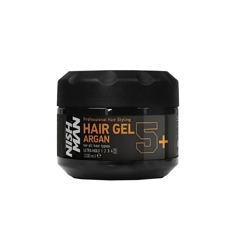 NISH MAN- Professional Hair Styling Gel Argan 5+ – 300ml