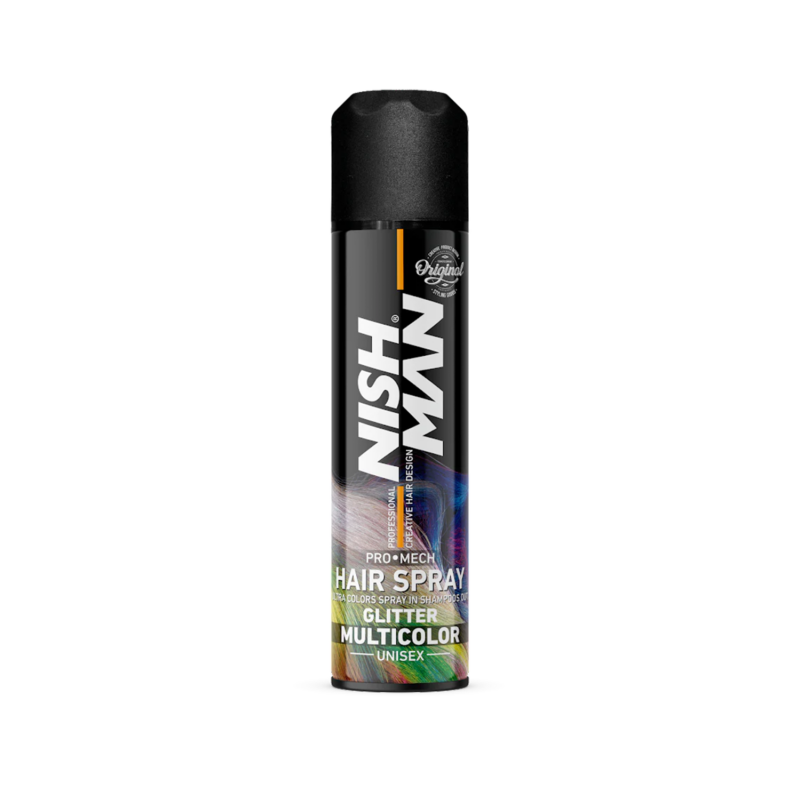 Nish man glitter hair spray – multicolor 150ml